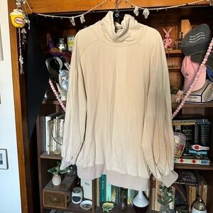 Lit cream oversized cowl neck sweatshirt sz medium